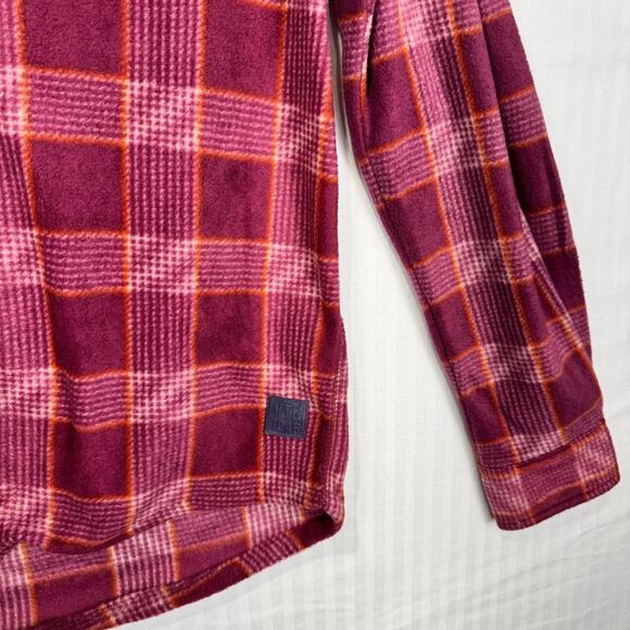 VTG 1948 Red & Pink Plaid Chore Fleece Jacket Full-Zip Women’s Size Medium - Picture 3 of 5